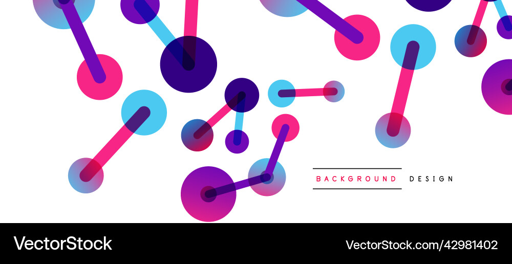 Abstract background round dots connected by lines Vector Image