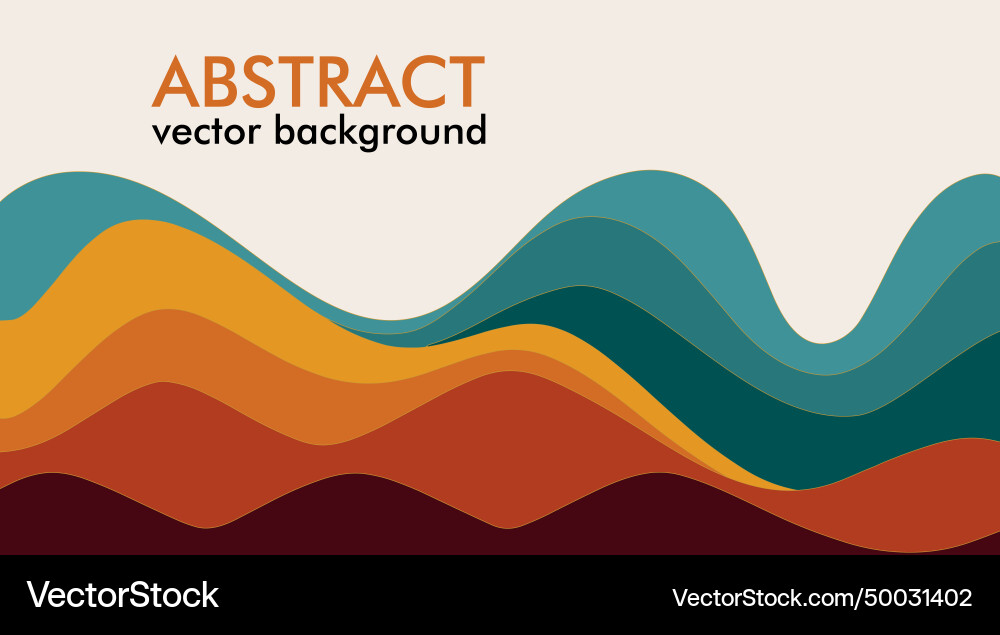 Abstract background with colorful wave retro style Abstract background with colorful wave retro style vector image