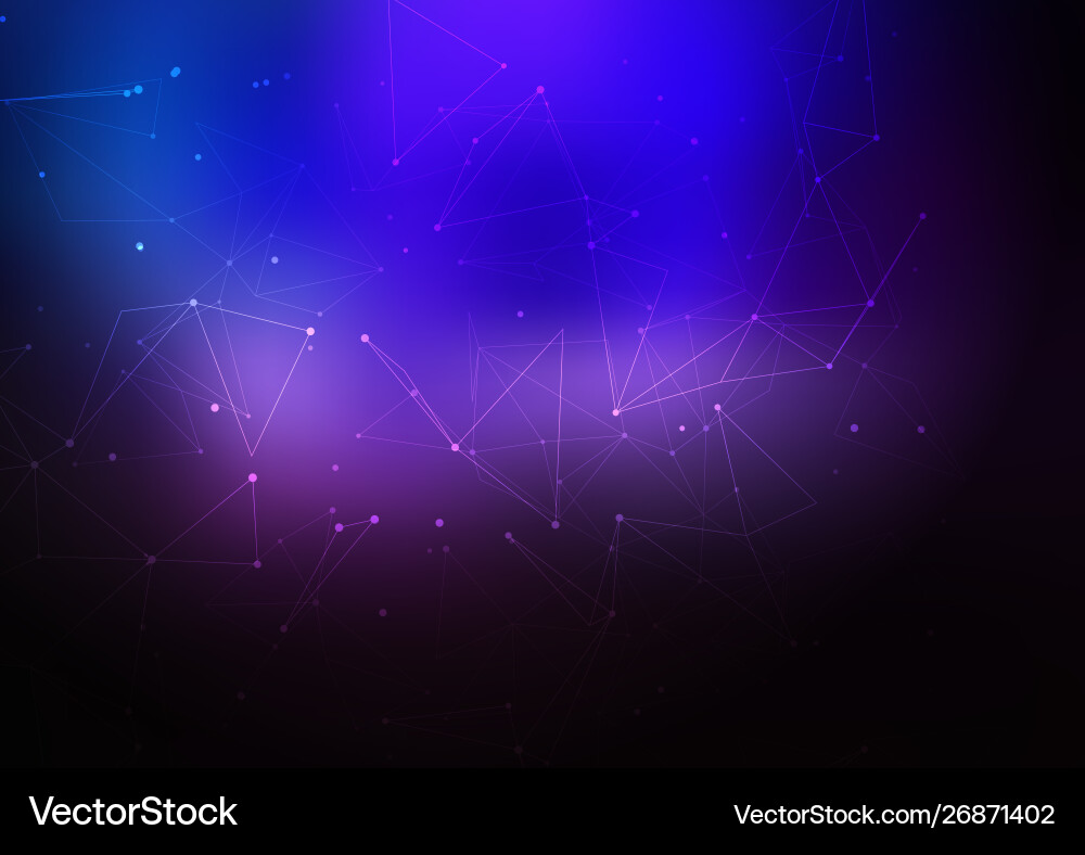 Abstract background with connecting lines and dots Vector Image