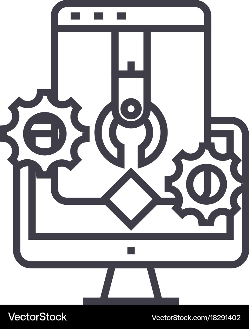 Application and software development concept Vector Image