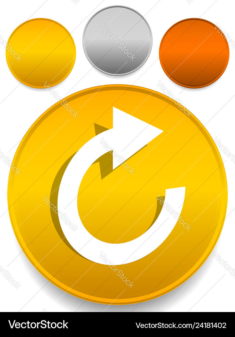 Circular arrow icon revolve rotate iteration Vector Image