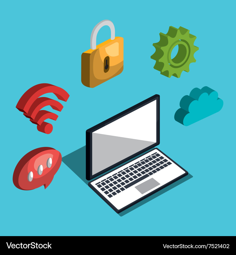 Cloud computing design Vector Image