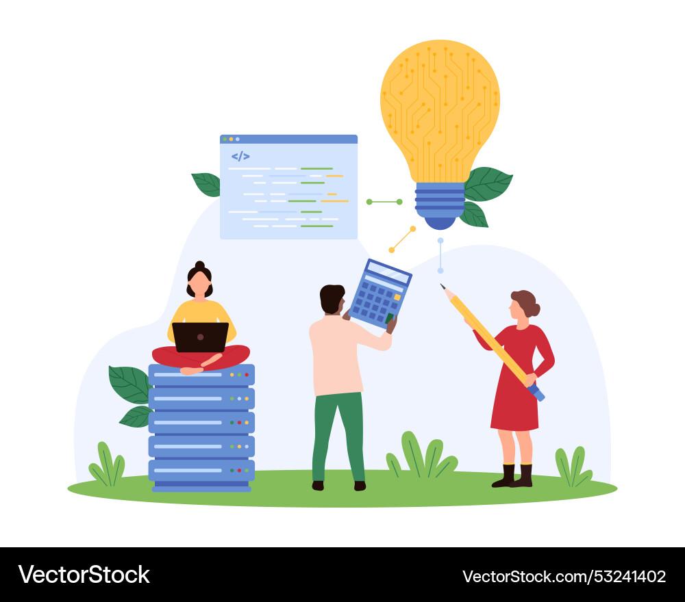 Creative digital project and software development Creative digital project and software development vector image