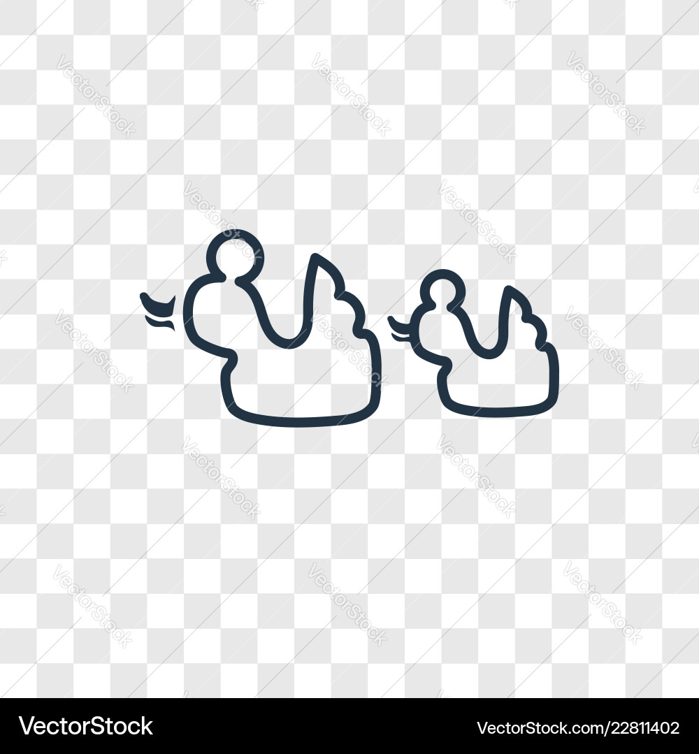 Duck concept linear icon isolated on transparent Duck concept linear icon isolated on transparent vector image