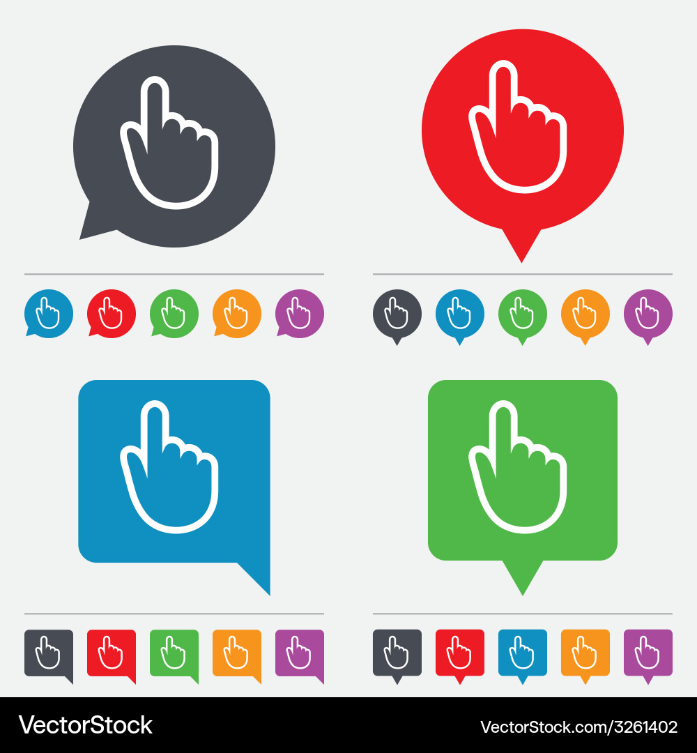 Hand Pointer Cursor Icon vector image