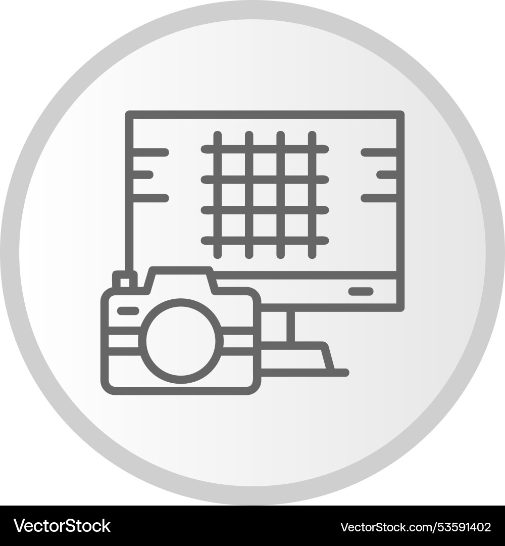 Layout line circle grey icon Vector Image