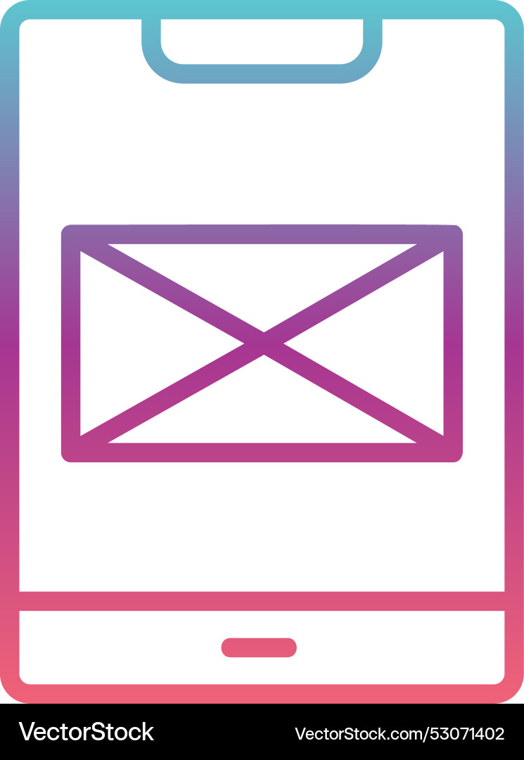 Mobile application line gradient design vector image