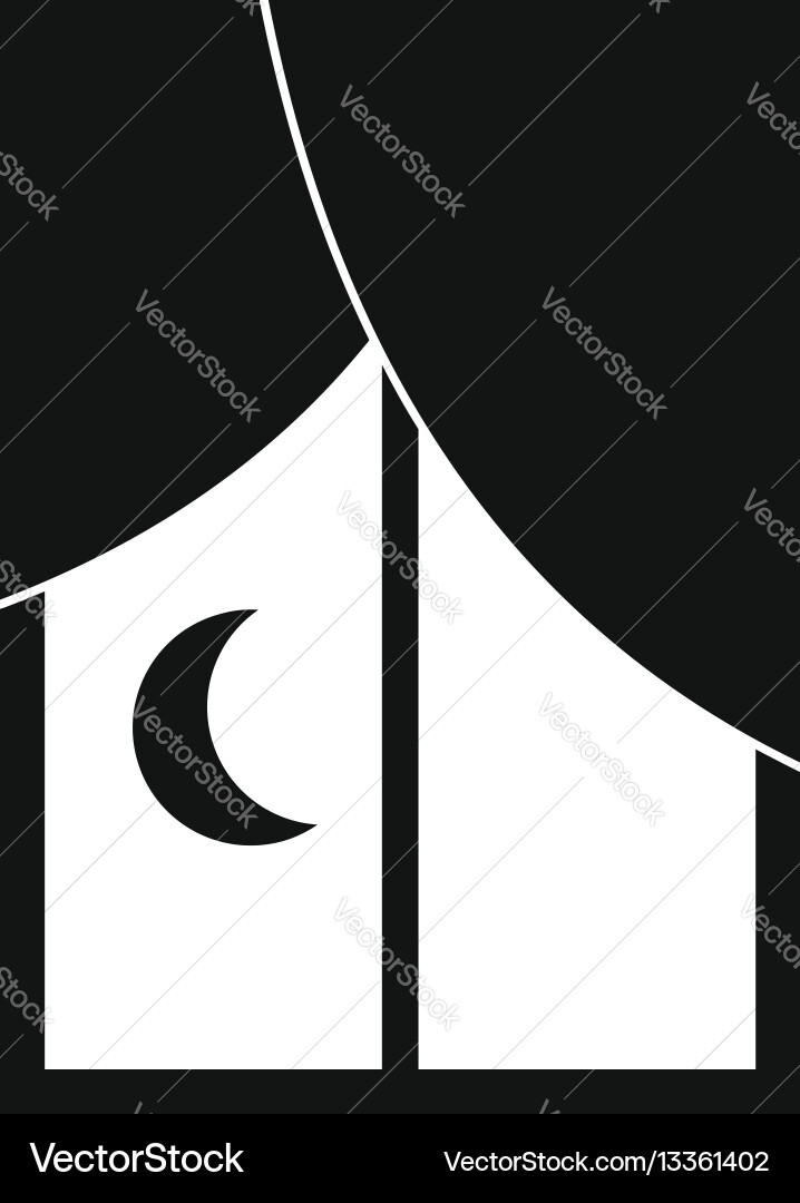 Nightly window icon simple style vector image