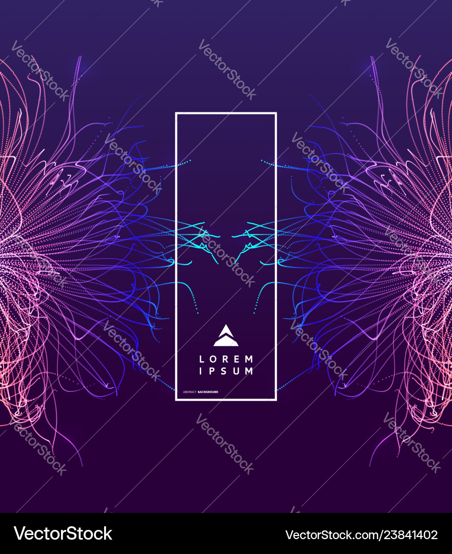 Point explode array with dynamic emitted particles Vector Image