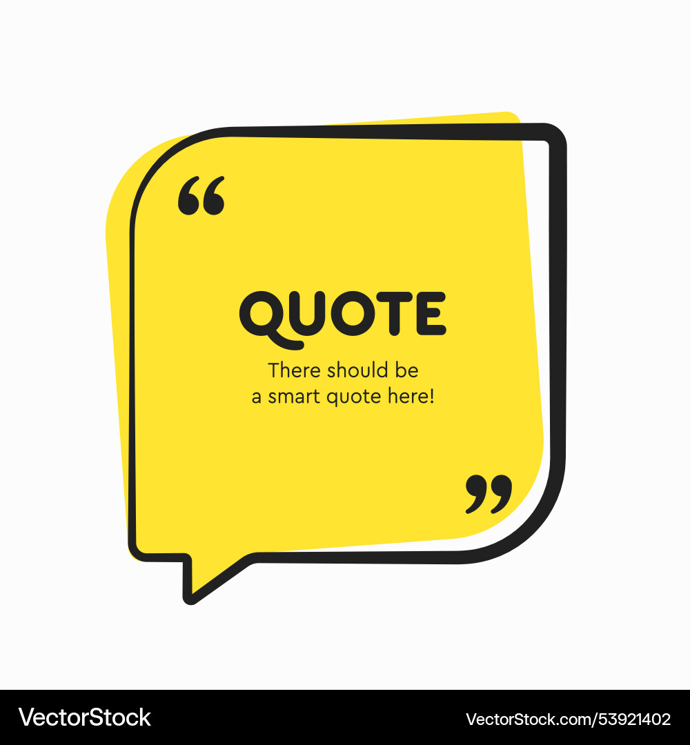 Quote frame blank text boxes message Quote frame blank text boxes message vector image