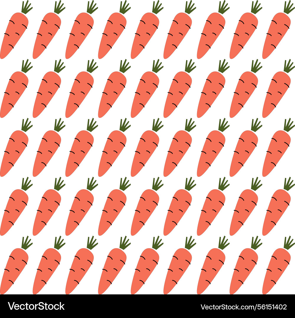 Red spring carrots design pattern vector image