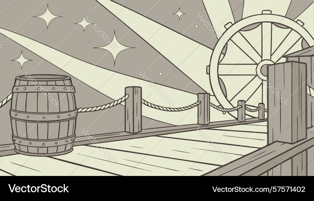 Rustic maritime dock scene design generative ai vector image