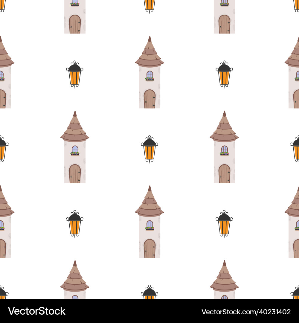 Seamless pattern with a tower good Seamless pattern with a tower good vector image