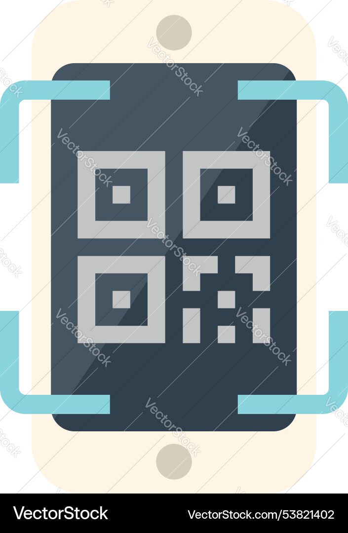 Smartphone scanning qr code for mobile payment Smartphone scanning qr code for mobile payment vector image