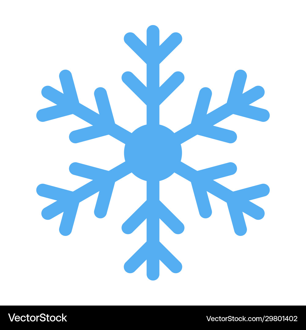 Snowflake icon isolated on white background Snowflake icon isolated on white background vector image