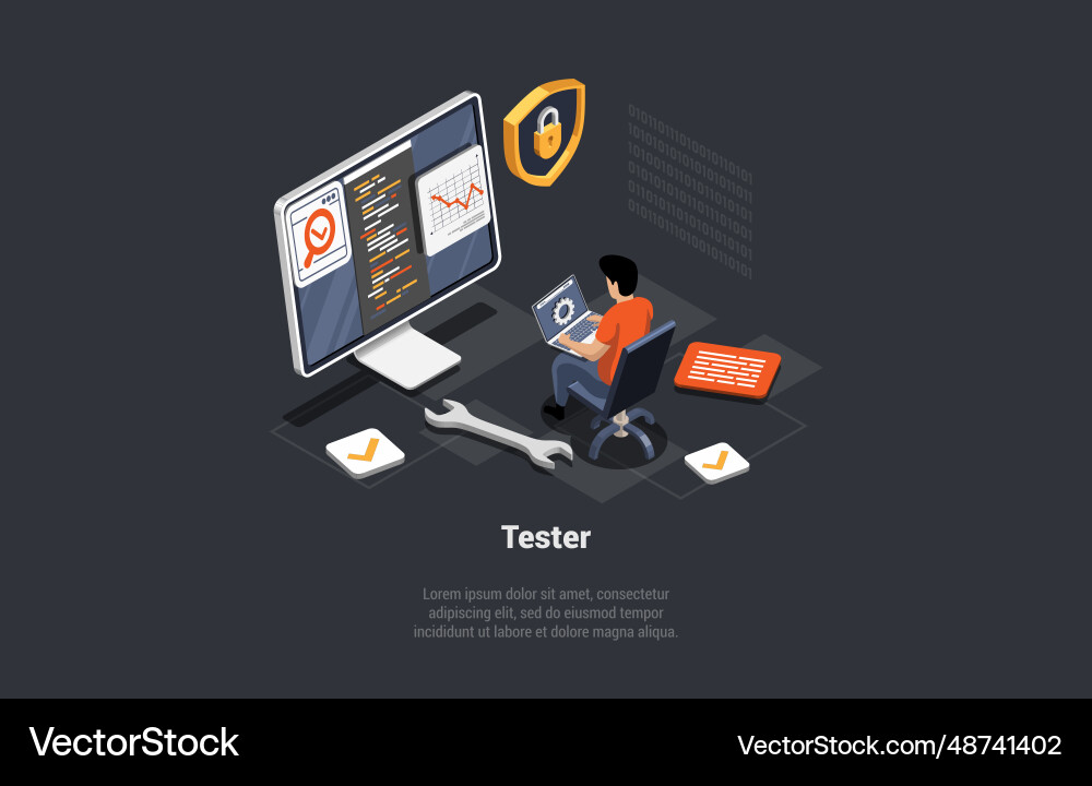 Software testing and it professions protection Software testing and it professions protection vector image