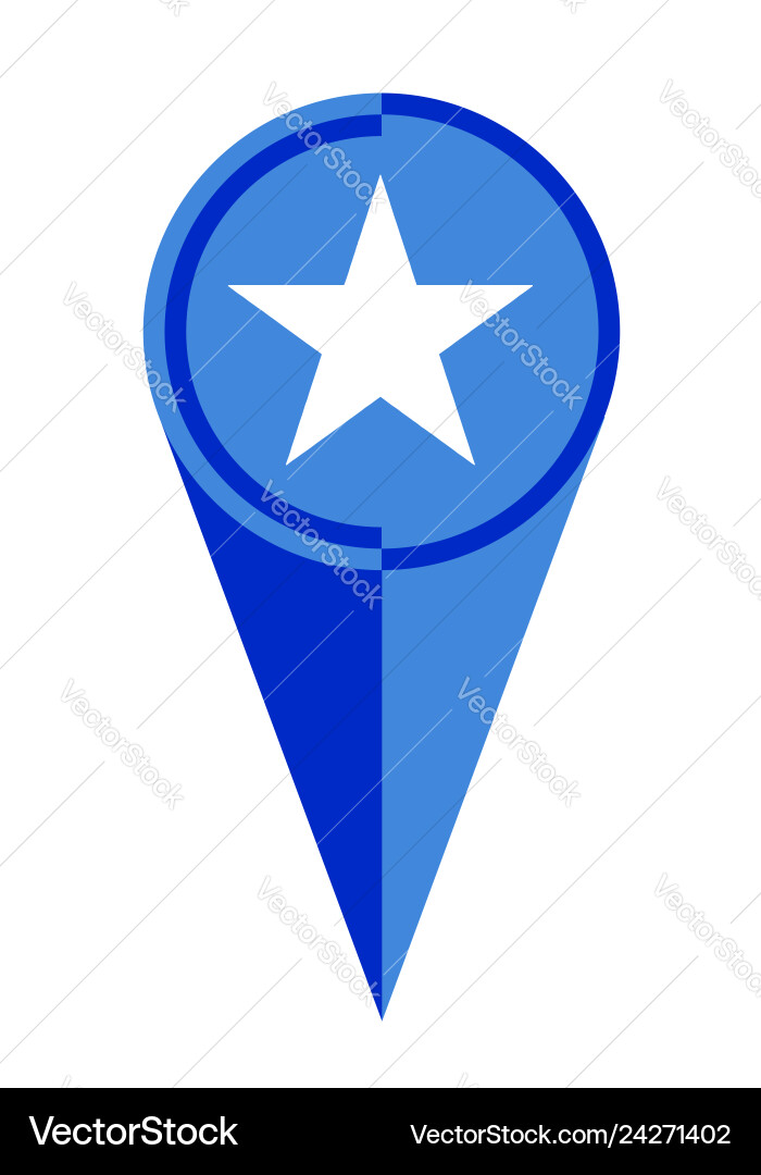 Somalia Map Pointer Location Marker vector image