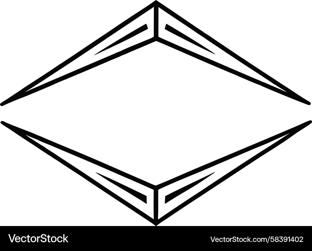 Two Pointed Geometric Shape Vector Image
