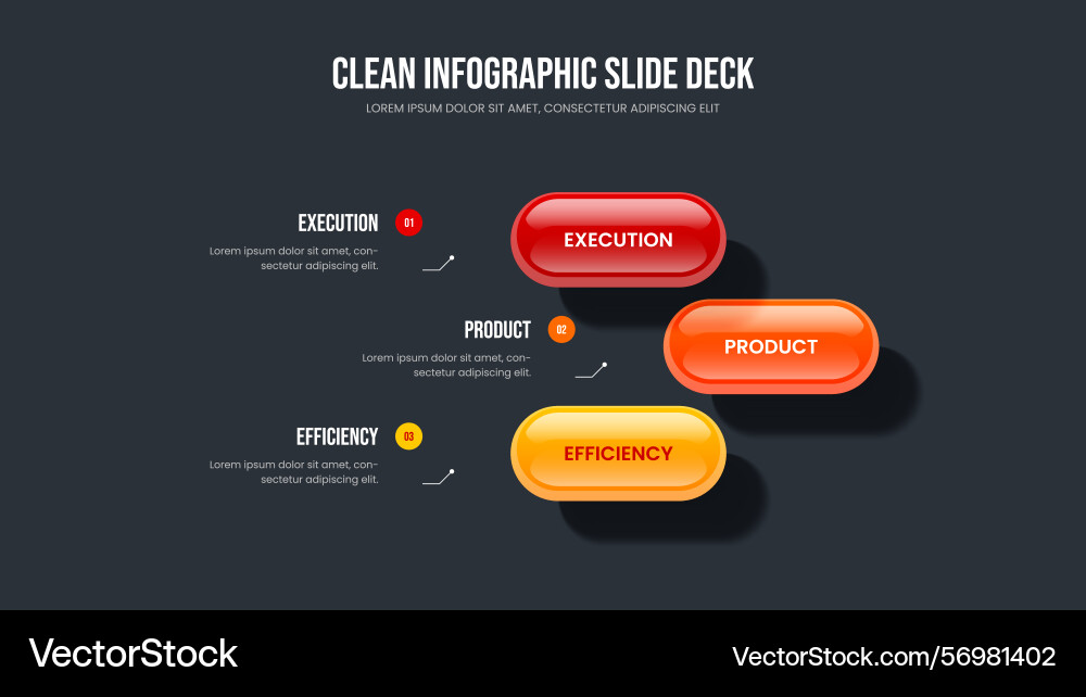 Visual proposal 3 option diagram slideshow Visual proposal 3 option diagram slideshow vector image