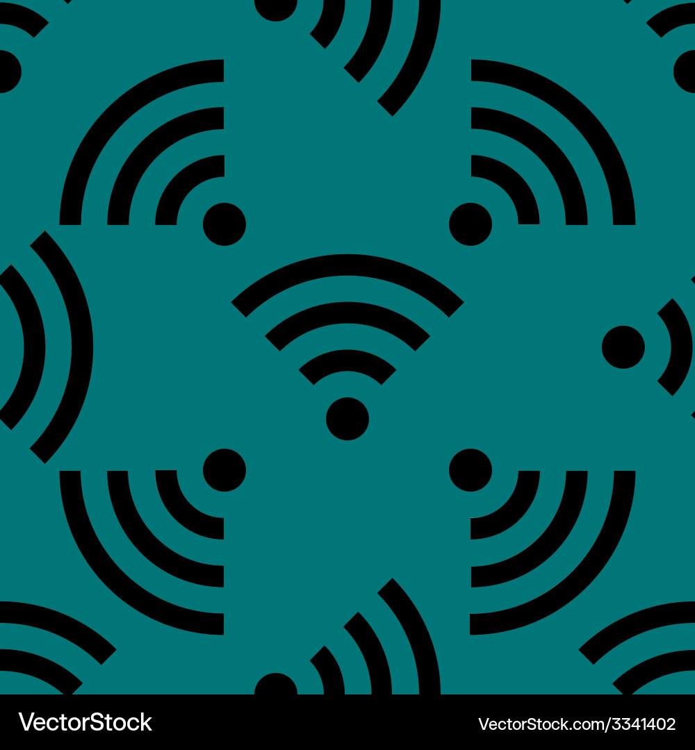 Wi-fi web icon flat design seamless gray pattern Vector Image