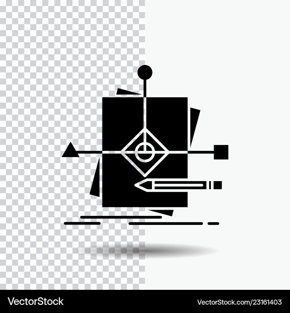 Algorithm business foretelling pattern plan glyph Algorithm business foretelling pattern plan glyph vector image