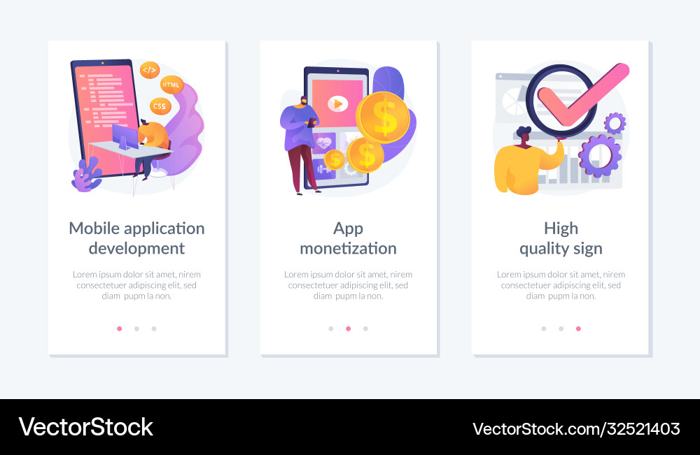 App software development interface template App software development interface template vector image