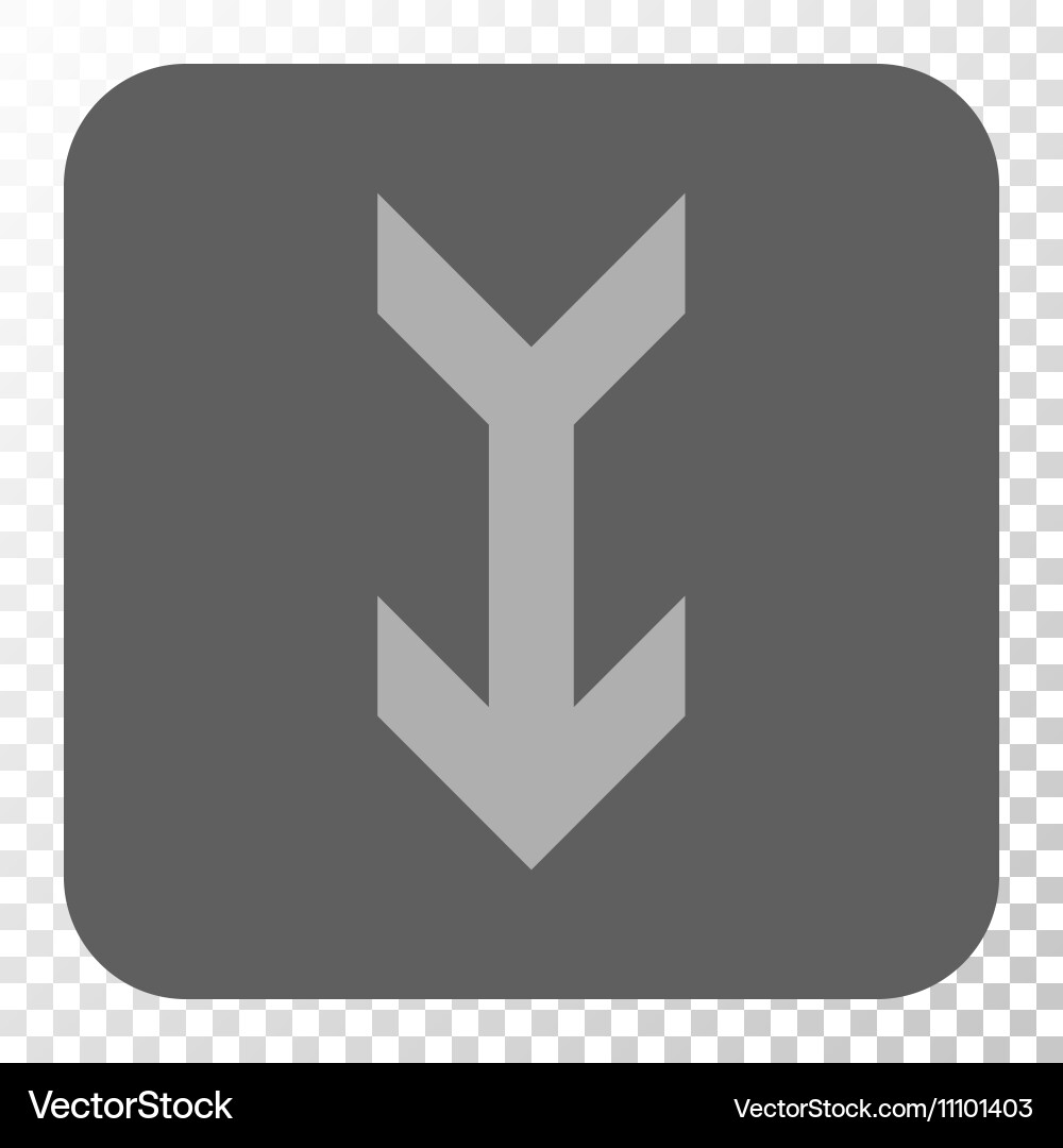 Arrow down rounded square button vector image