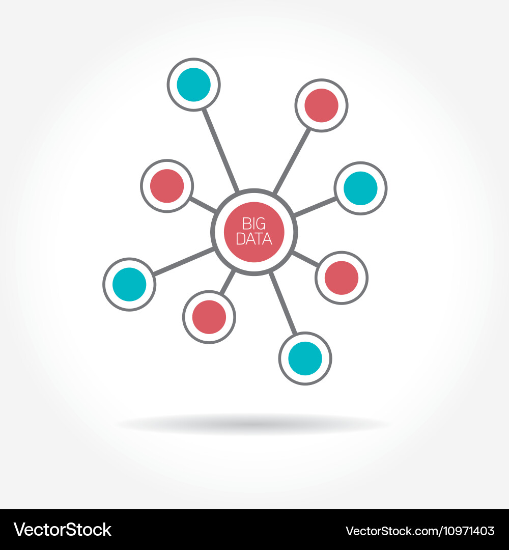 Big data abstract molecule vector image