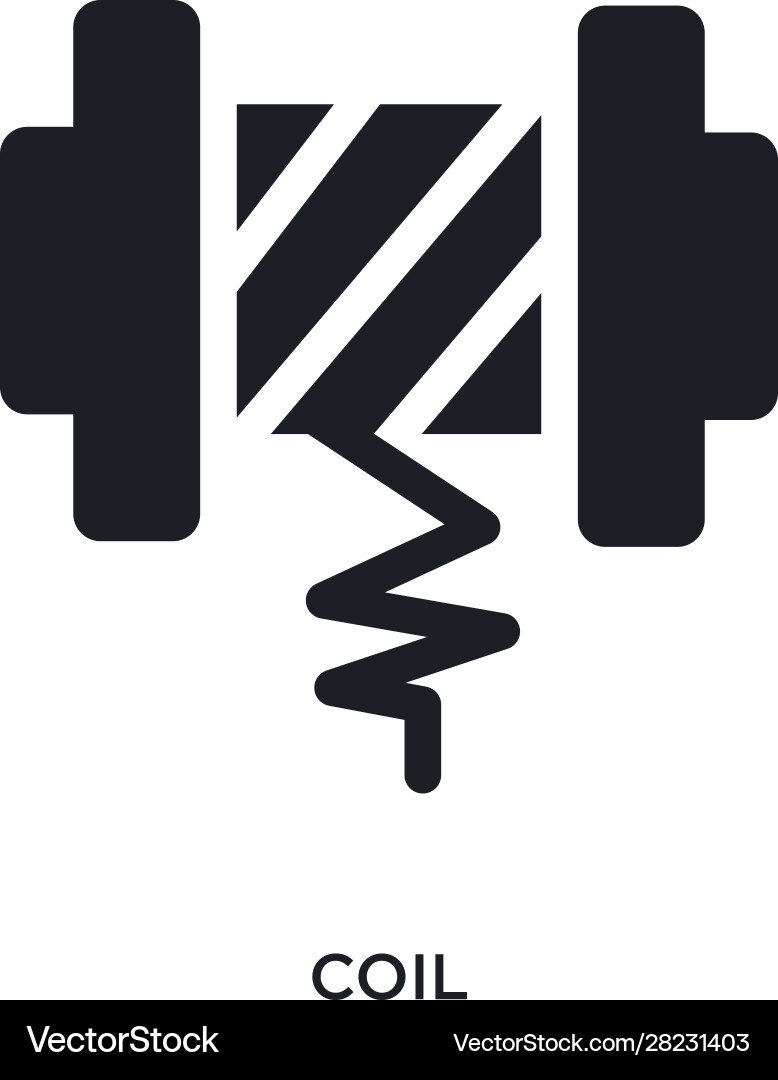 Coil isolated icon simple element from sew Coil isolated icon simple element from sew vector image