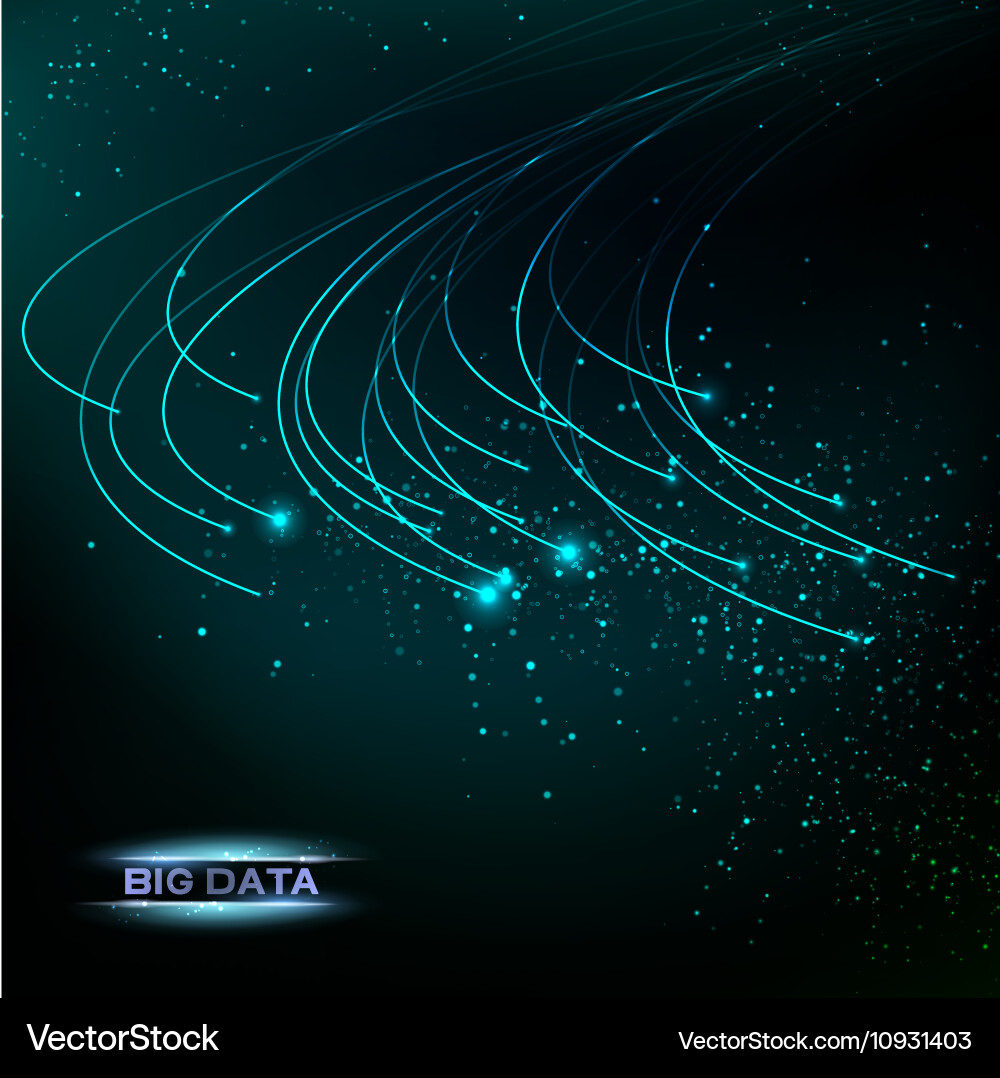 Computer technology and big data vector image