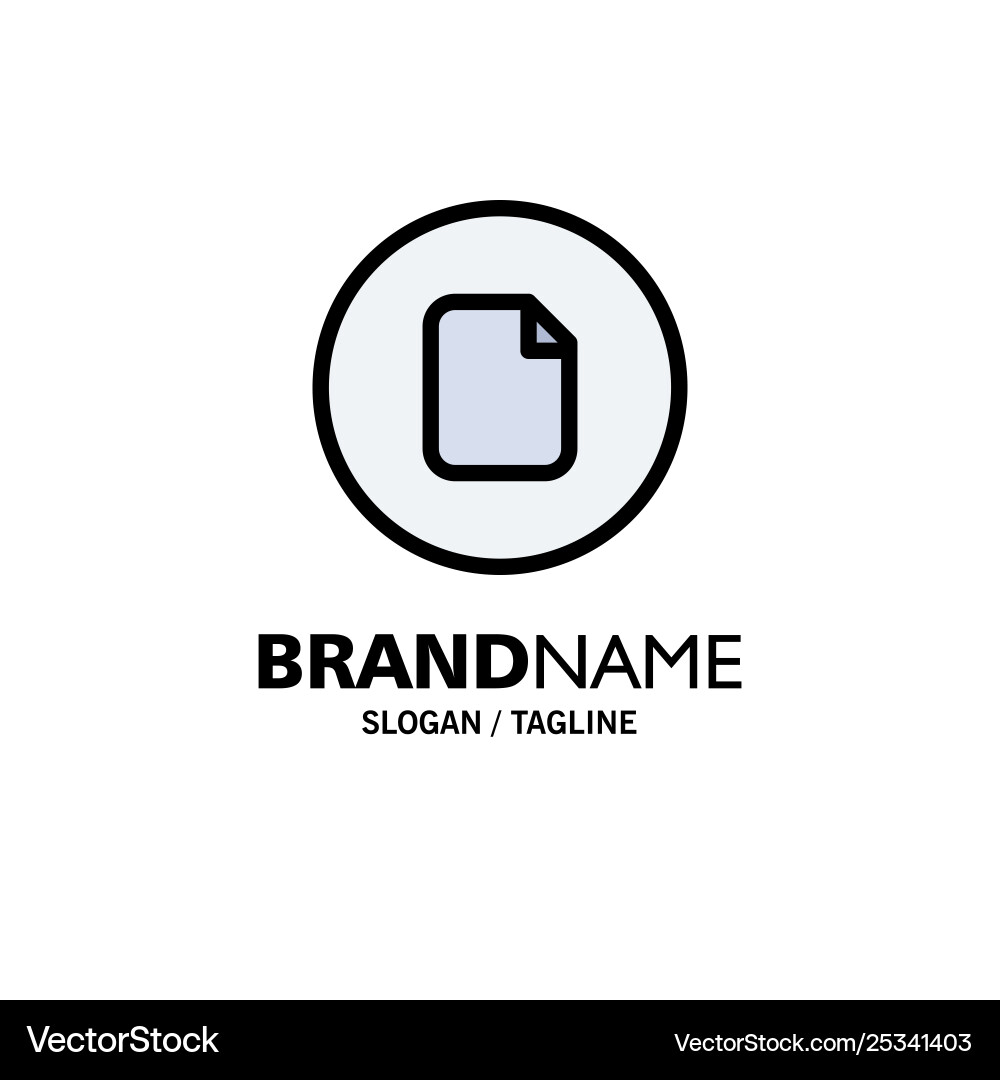 Document file basic ui business logo template Document file basic ui business logo template vector image
