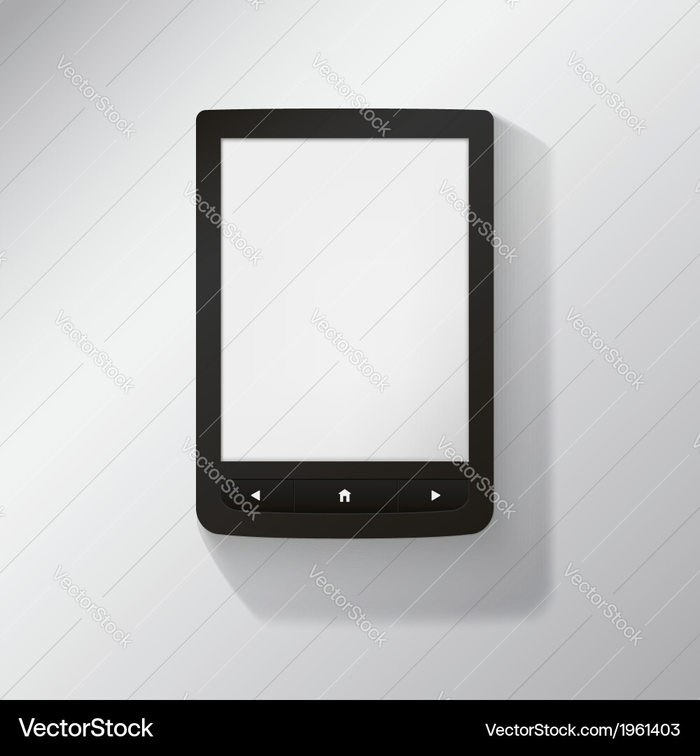 E-book reader you may add your own text or picture Vector Image