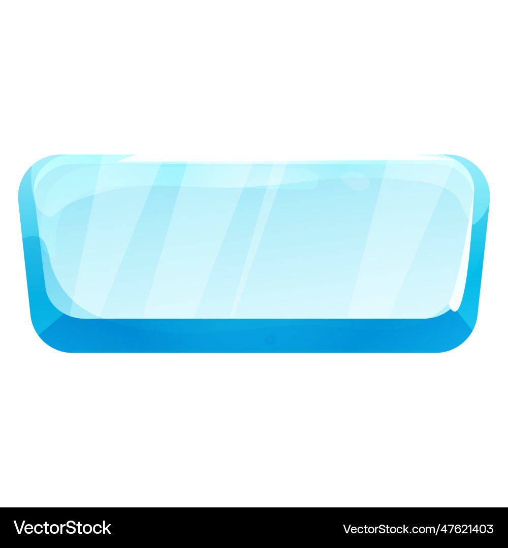 Ice button frozen frame level menu in cartoon Ice button frozen frame level menu in cartoon vector image