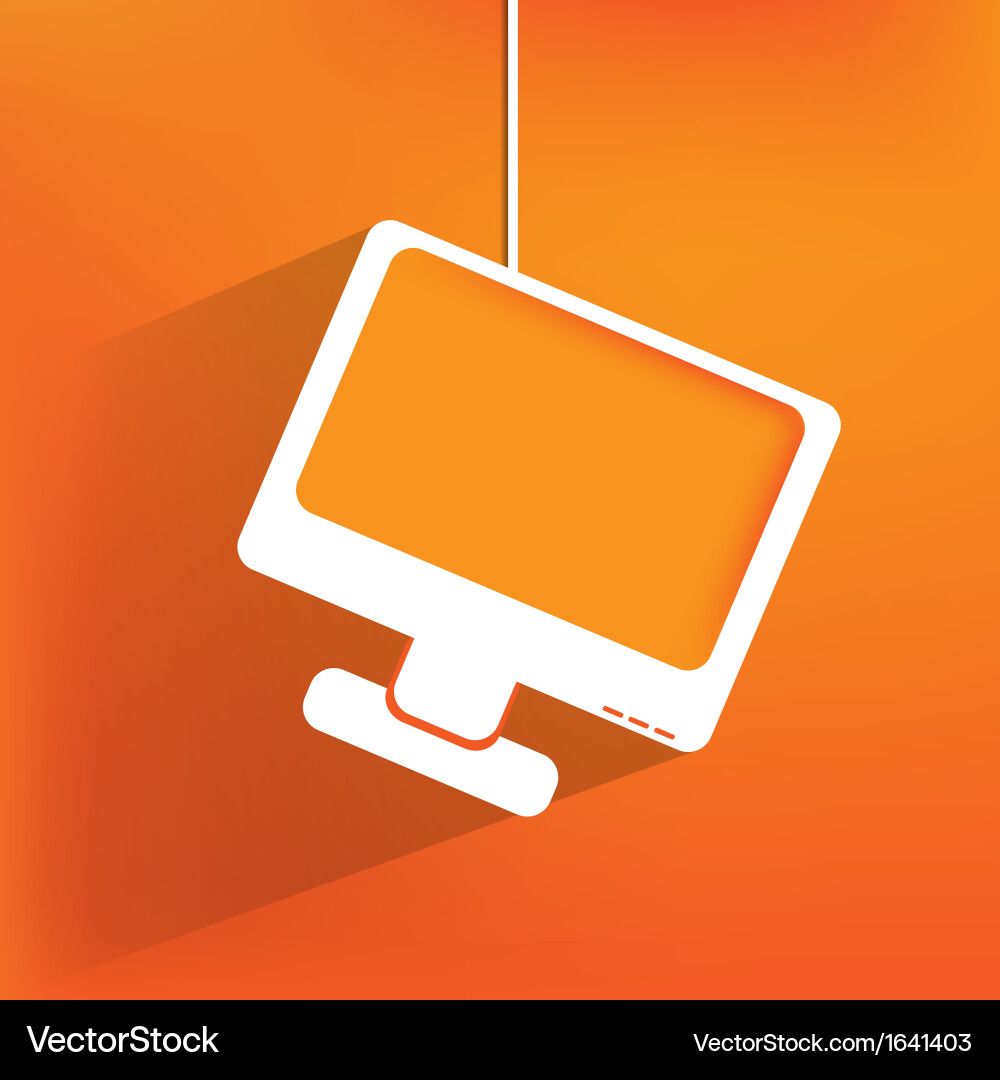 Monitor web icon flat design Vector Image