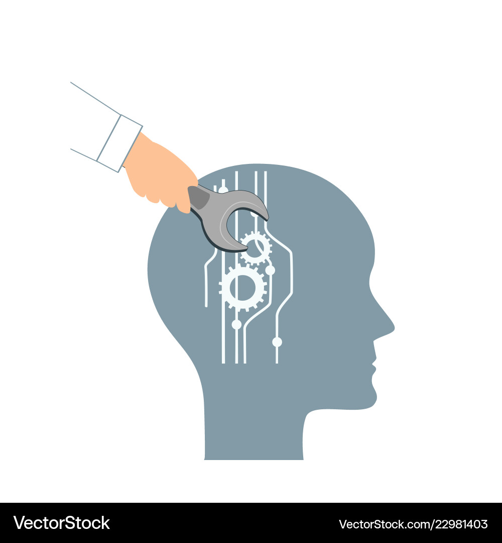 NLP & Brain Manipulation Concept Vector Image