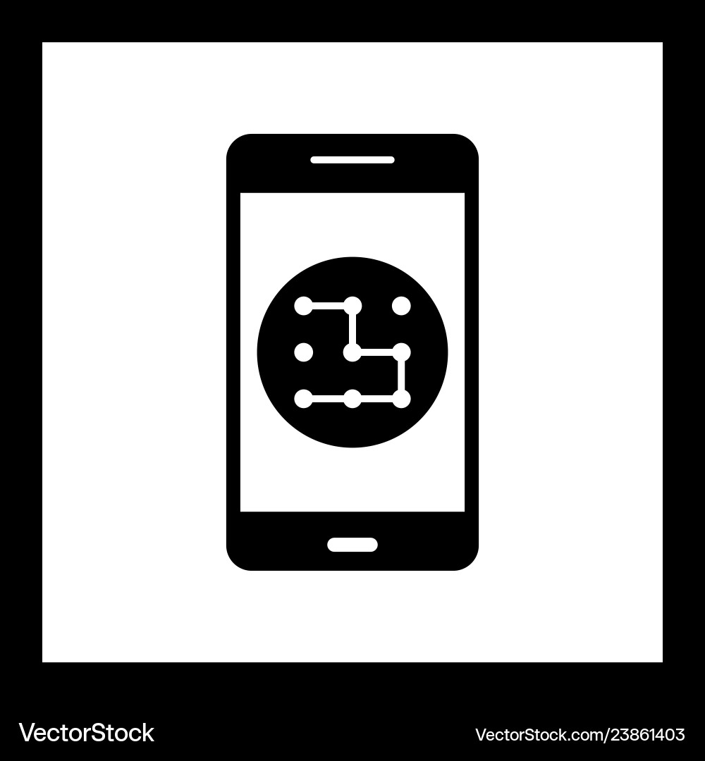 Pattern mobile application icon vector image