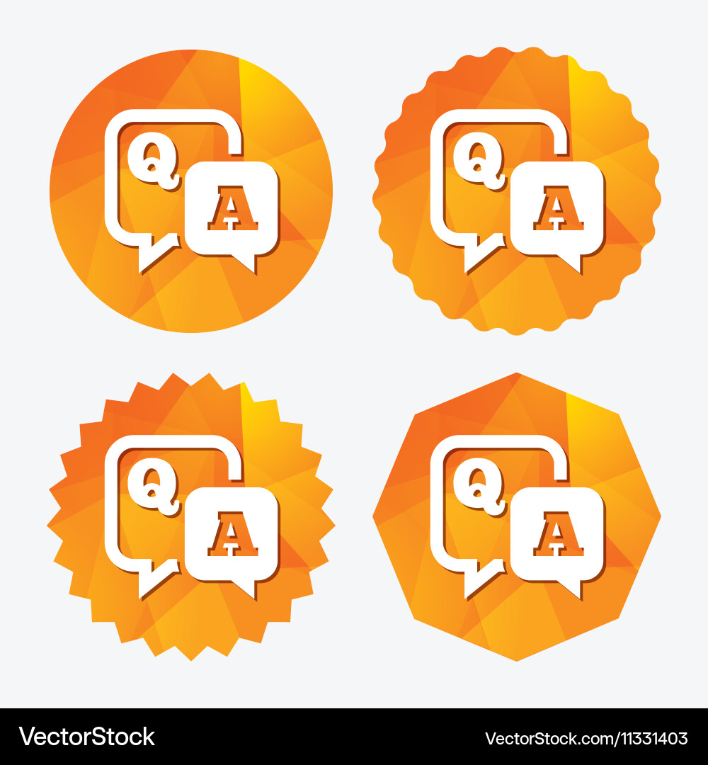 Question answer sign icon qa symbol Vector Image