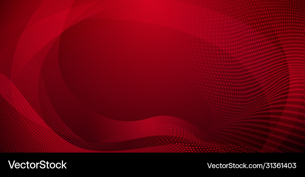 Red Halftone Abstract Background vector image
