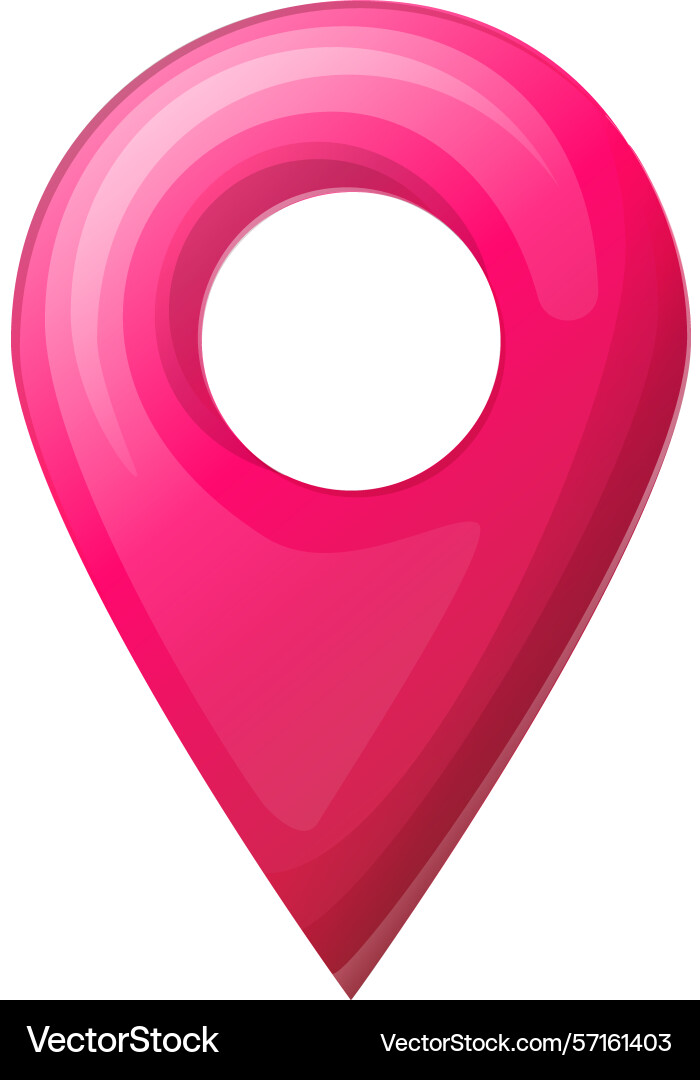 Red location pin gps navigation marker isolated Vector Image
