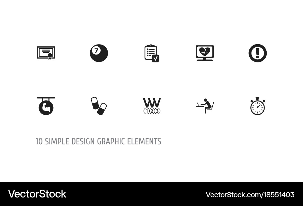 Set of 10 editable mixed icons includes symbols vector image