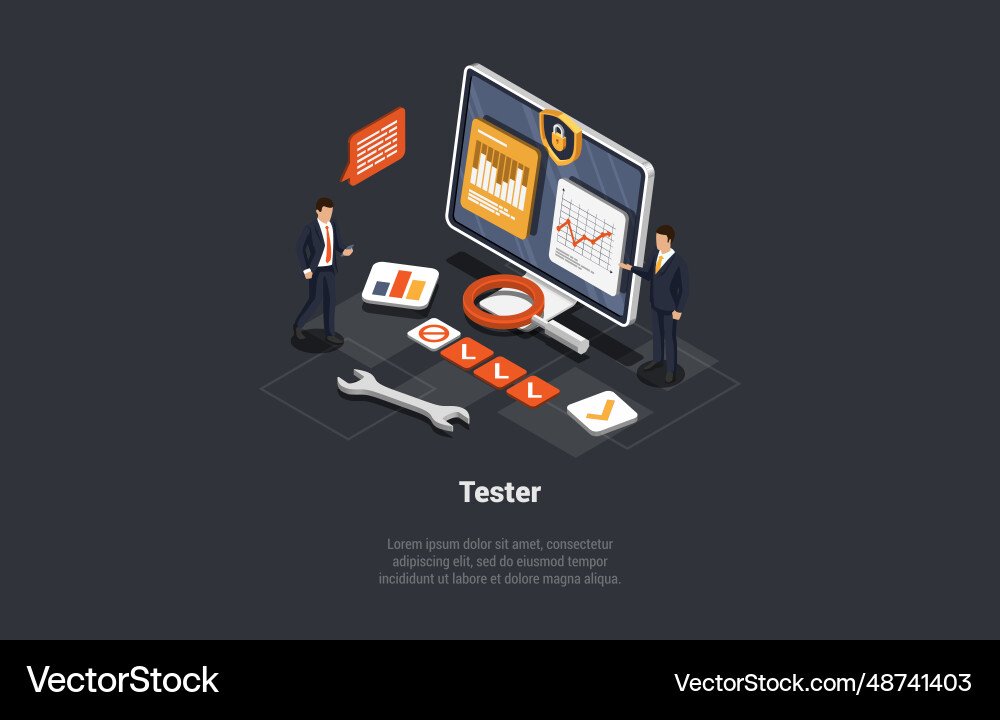 Software testing and it professions developers Software testing and it professions developers vector image