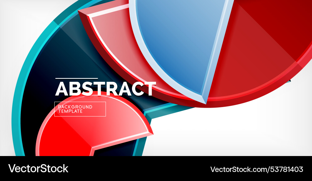 Trendy round shapes with triangular angle design Vector Image