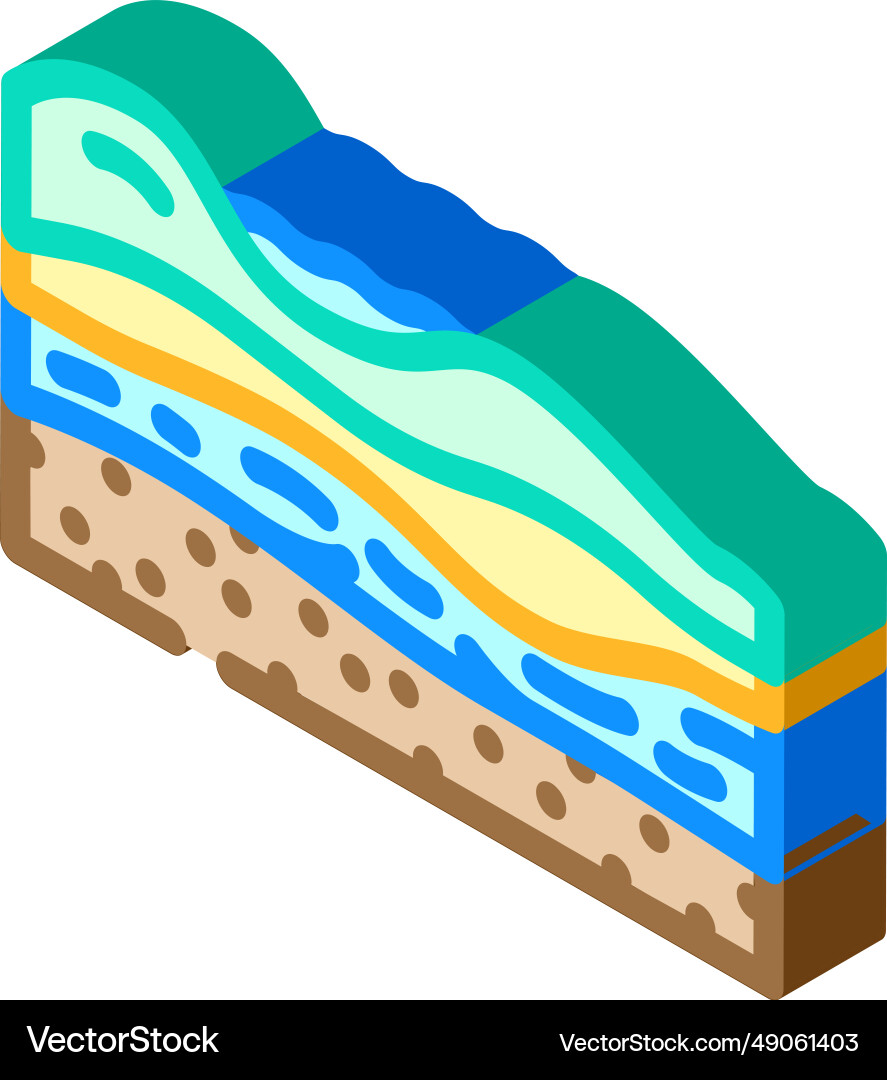 Unterirdische Wasser hydrogeologist isometrische Ikone Unterirdische Wasser hydrogeologist isometrische Ikone Vektorbild