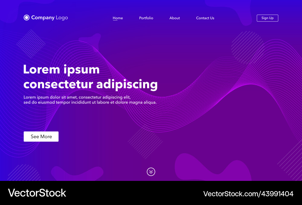 Abstract background website landing page template Abstract background website landing page template Vector Image