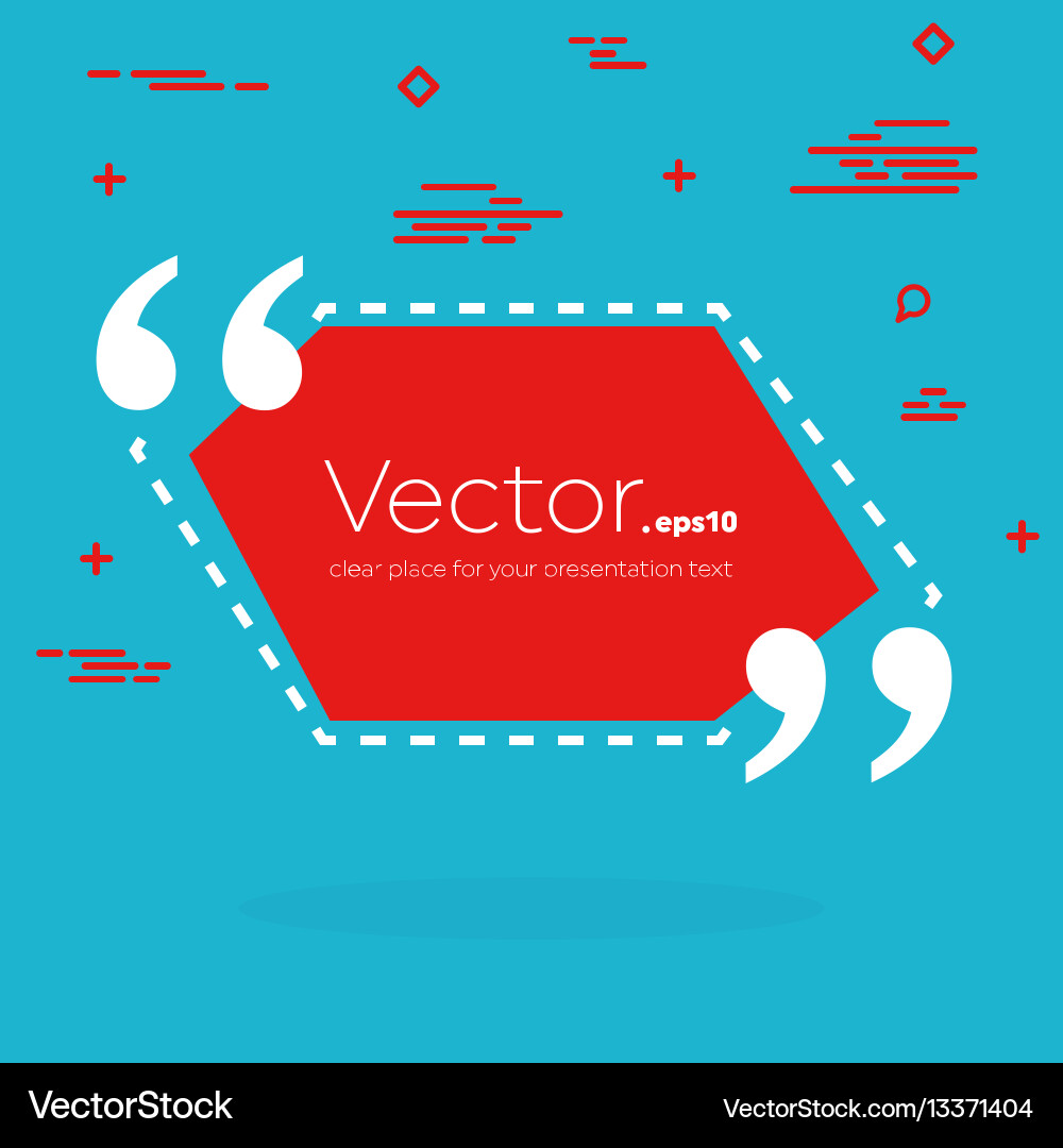 Abstract concept empty speech square quote Vector Image