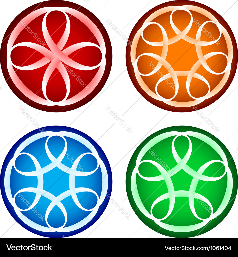Abstract round forms vector image