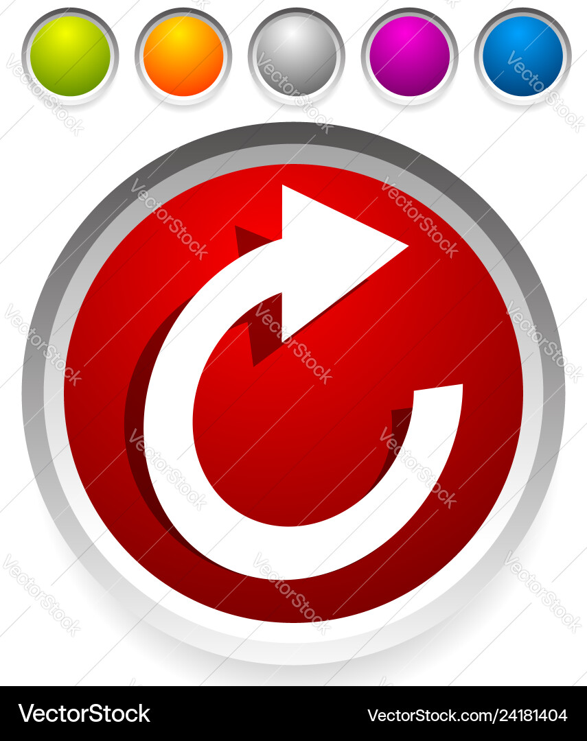 Circular arrow icon revolve rotate iteration Circular arrow icon revolve rotate iteration vector image
