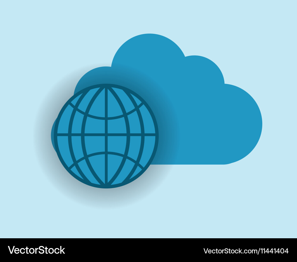 Cloud computing technology Vector Image