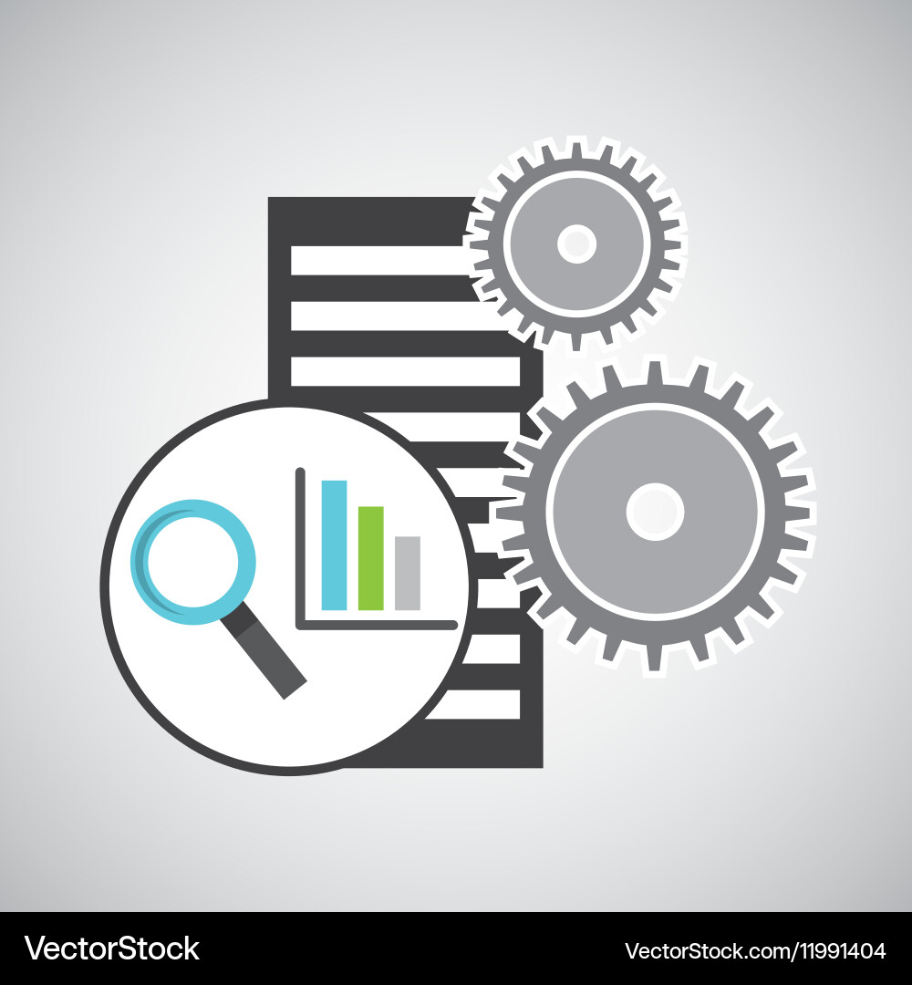 Database setting statistical optimized icon vector image