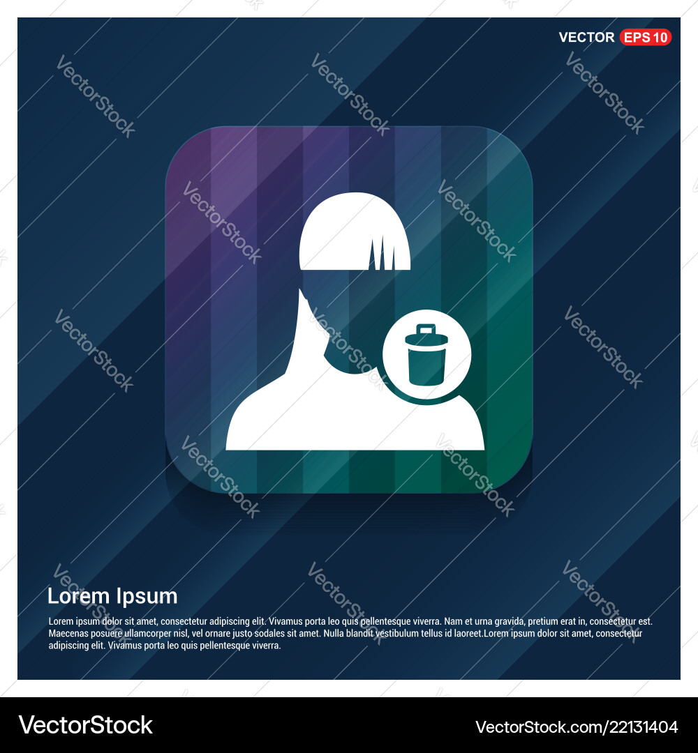 Delete user icon Vector Image